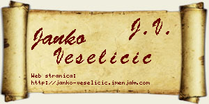 Janko Veseličić vizit kartica